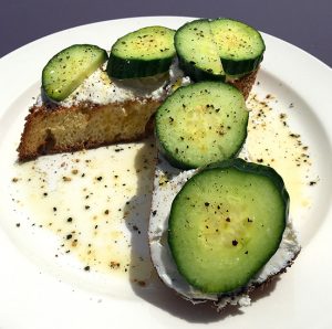 english summer cucumber toast